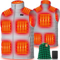 Heated Vest For Men, 10 Heating Zones - Upgraded Rechargeable Warmth