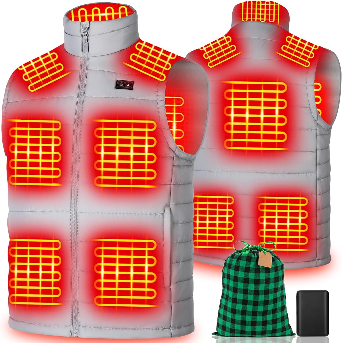 Heated Vest for Men with 10 Heating Zones for Ultimate Warmth