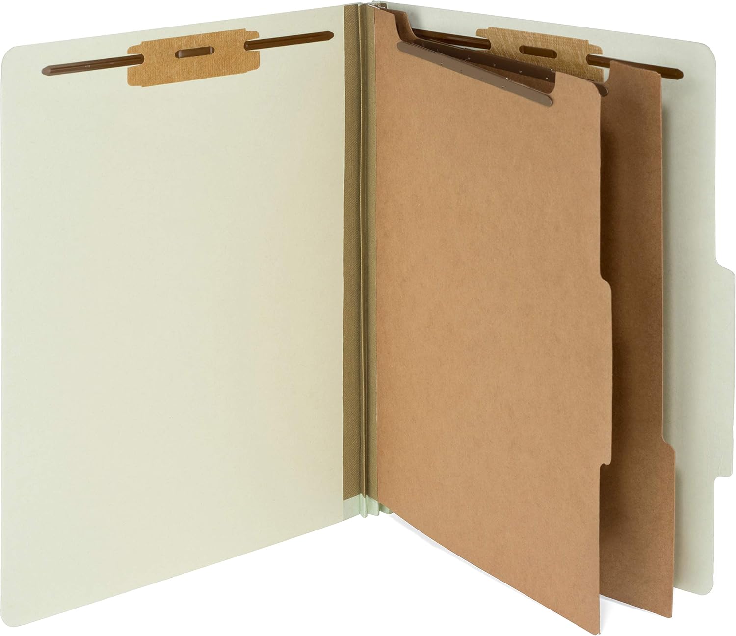 10 Letter Size Gray Green Classification Folders for Organizing