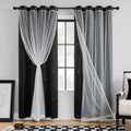 XiDi Star Curtains Blackout Panels for Girls Bedroom - Starry Blackout