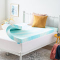 Gel Swirl Memory Foam Topper Twin XL 4 in - Cooling Pressure Relief