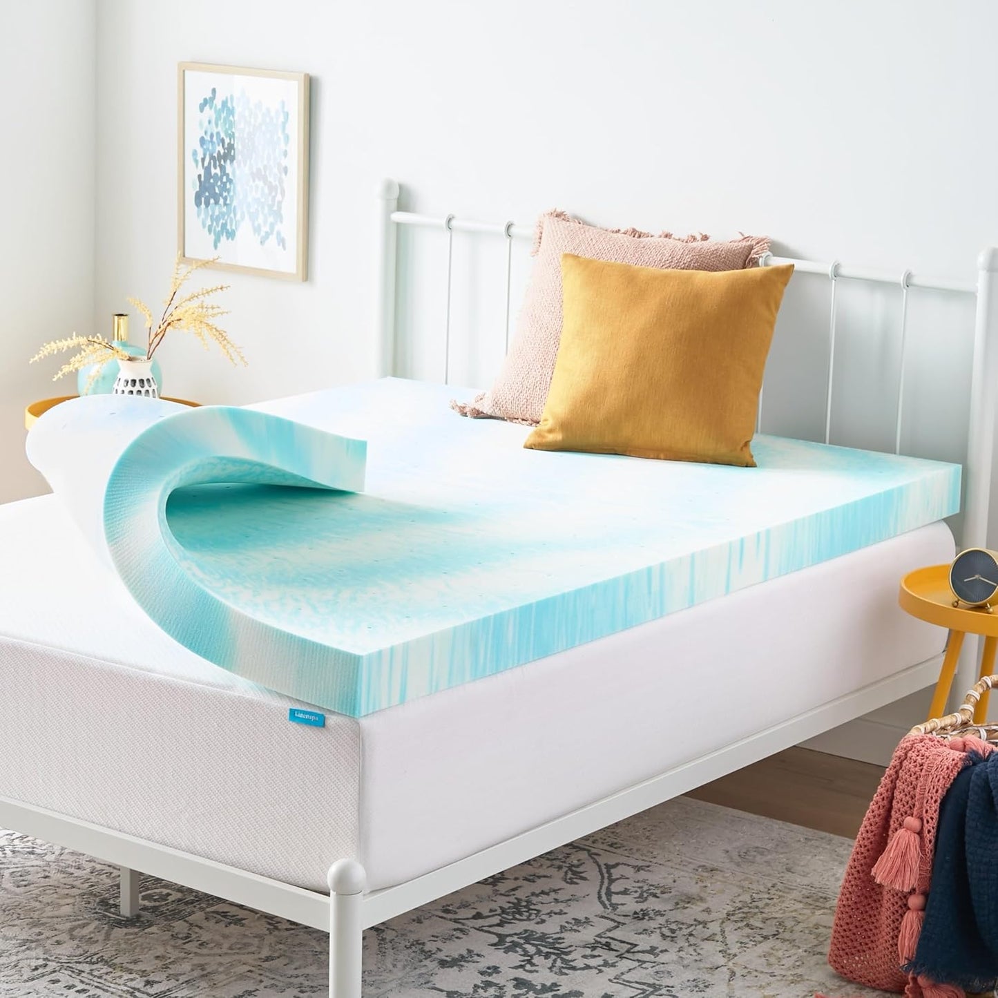 Linenspa 4 Inch Gel Swirl Memory Foam Mattress Topper Review
