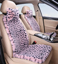 Fluffy Leopard Seat Covers for Cars Front Seat Covers - Plush