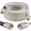 Dual CB Antenna Coax Cable 50FT with Low Loss RG8X Quality