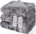 Heated Blanket King Size Dual Controllers - Plush Faux Fur Comfort