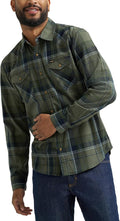 Wrangler Men's Iconic Denim Regular Fit Snap Shirt - Classic Cotton
