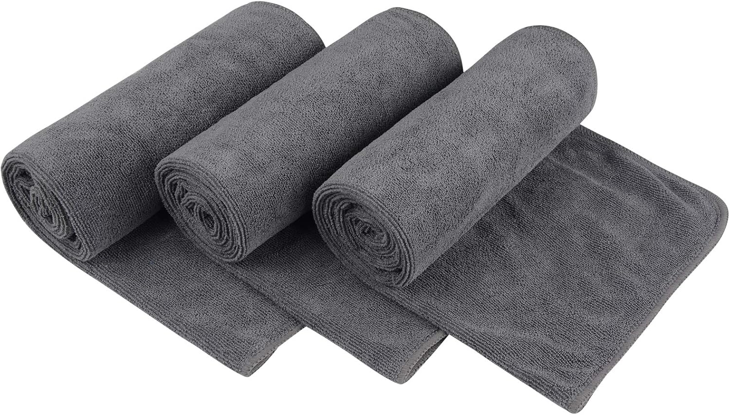KinHwa Soft Microfiber Gym Towels - 3 Pack Dark-Gray