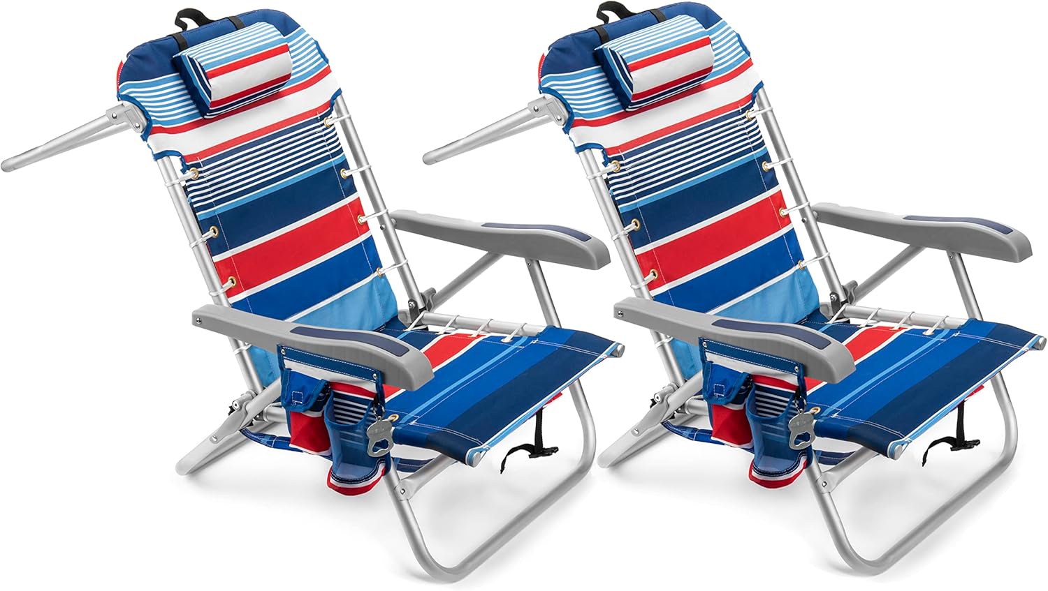 Homevative Cooler+ Folding Backpack Beach Chair for Comfort