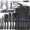 XYJ Professional Knife Set for Master Chefs - Full Black