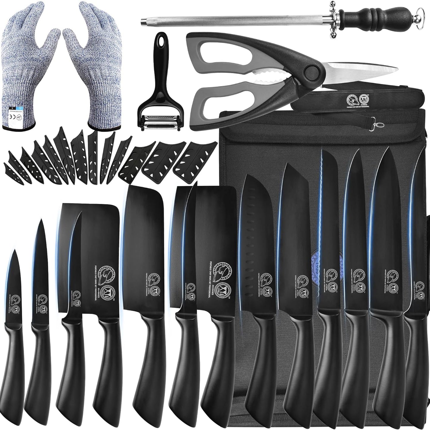 XYJ Professional Knife Set for Master Chefs and Camping
