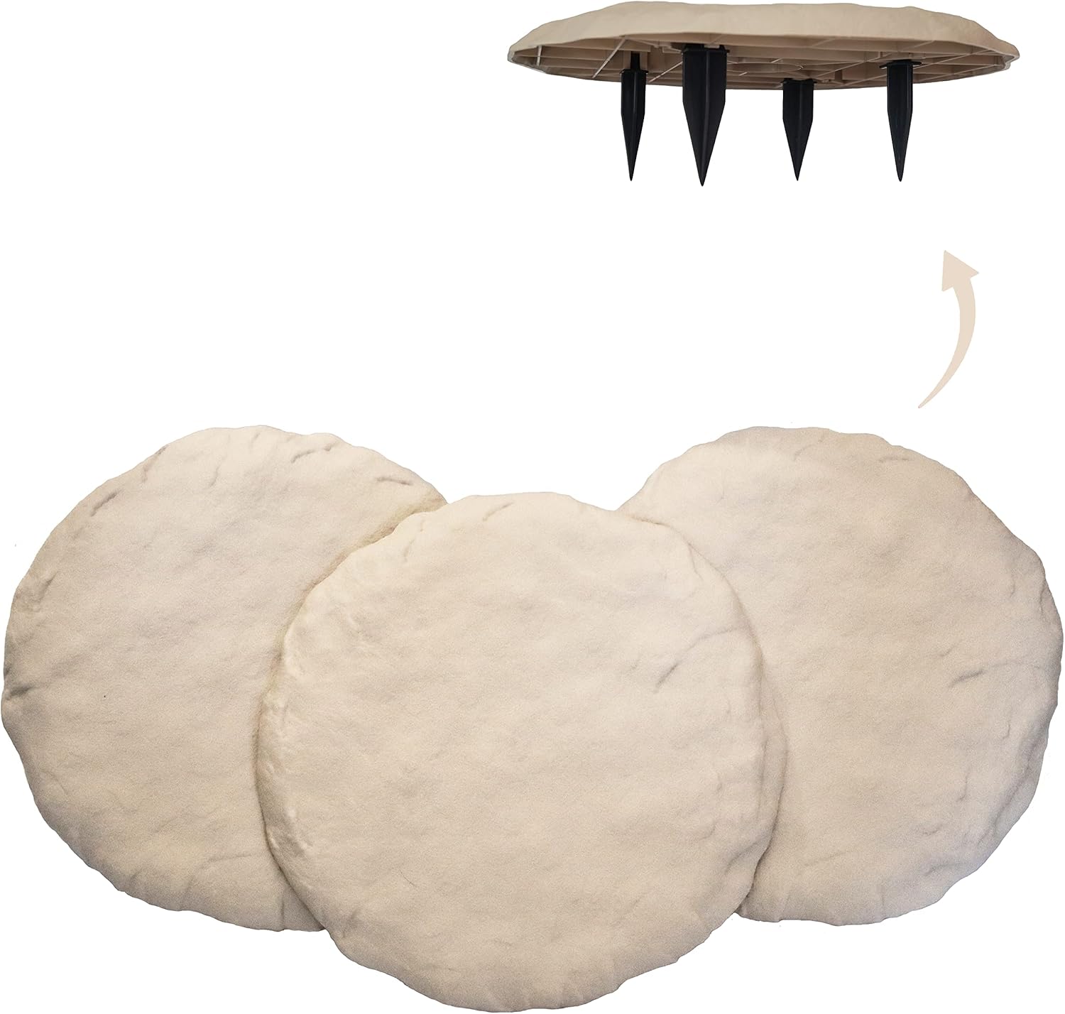 Ei Circular 15.5 Stepping Stones for Outdoor Walkways and Paths