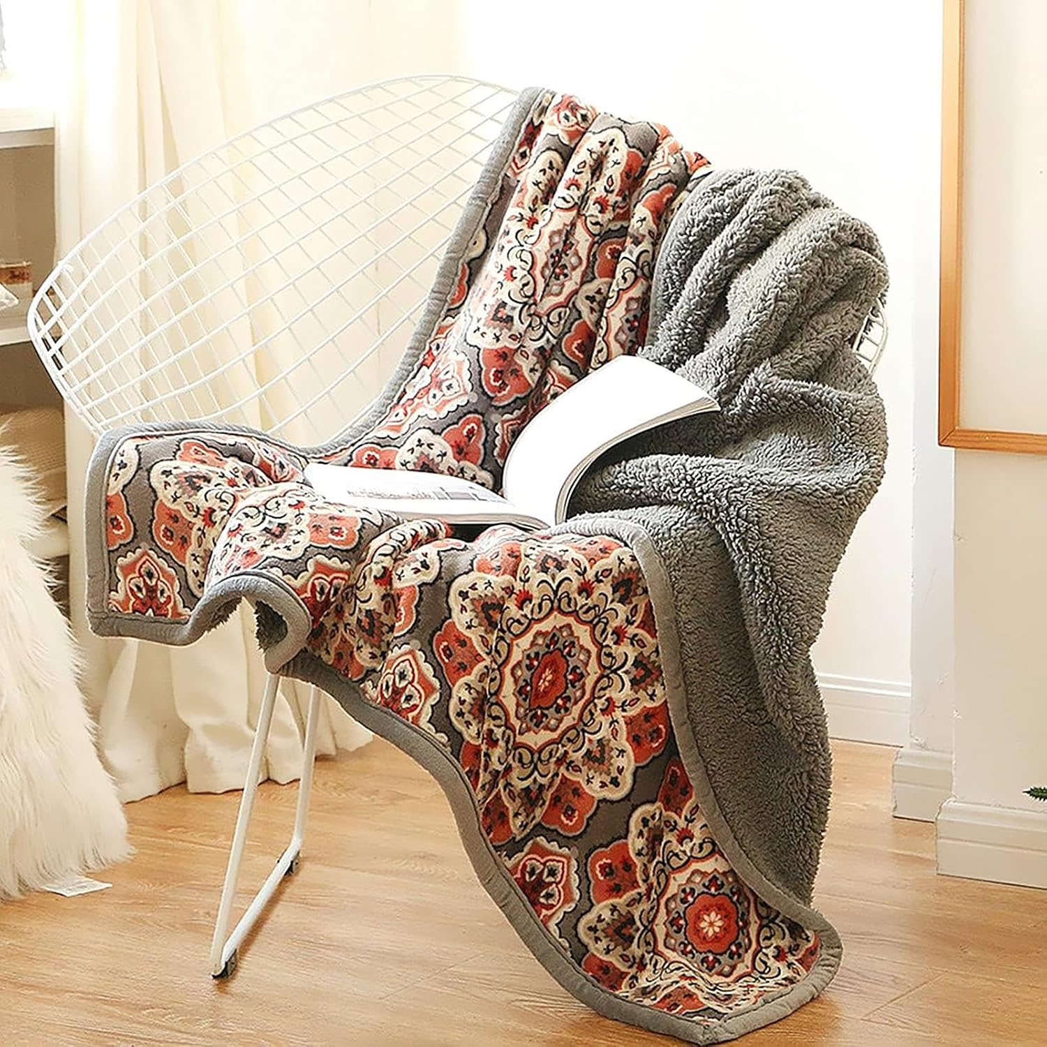 UKELER Flannel Sherpa Throws for Cozy Comfort and Style