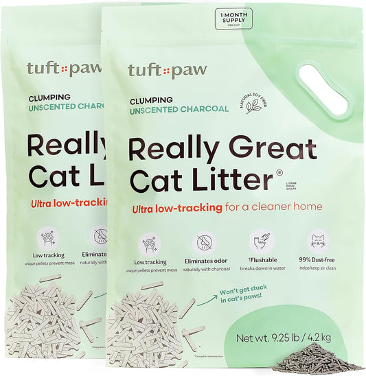 Really Great Cat Litter by Tuft & Paw - Low Tracking Tofu Litter
