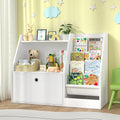TOETOL Kids Bookshelf - 2-Tier Wooden Book Storage Organizer