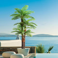 8ft Tall Artificial Palm Tree for Outdoors - Triple Phoenix Palm