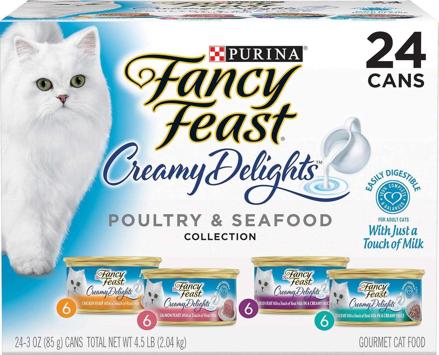 Purina Fancy Feast Creamy Delights Variety Pack - 24 Cans