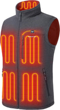 Heated Fleece Vest with 6 Heating Zones - Lightweight Recycled Warmth