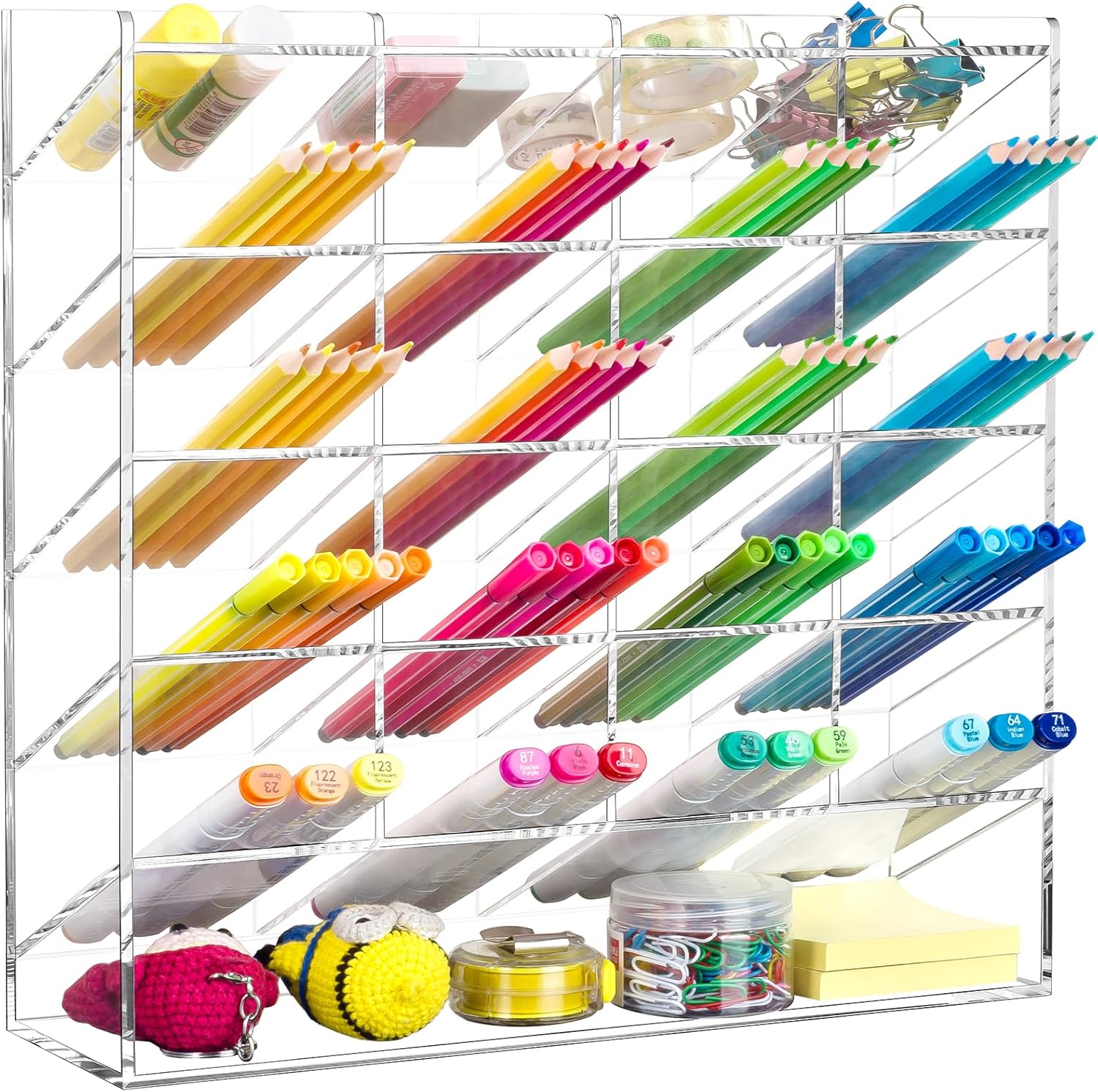 Acrylic Vertical Marker Organizer for 250 Markers and More