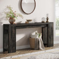 70.9 in Extra Long Black Console Table - Narrow Farmhouse Sofa Table