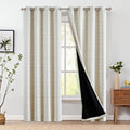 jinchan 95% Blackout Boho Curtains 84 in - Room Darkening Insulated