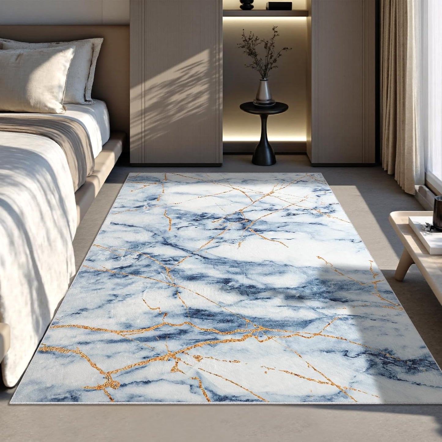 Abstract Area Rug 4x6 Washable Non-Slip Backing for Home