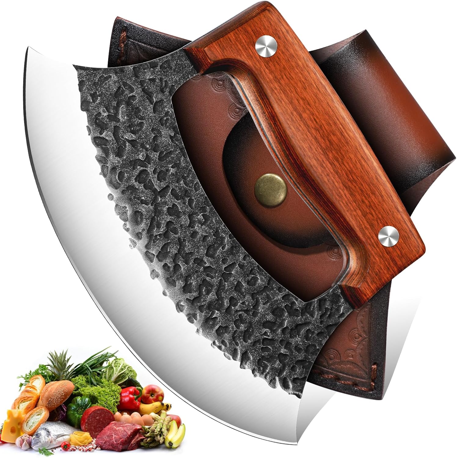 Hand-Forged Ulu Knife for Kitchen and Outdoor Cooking Needs