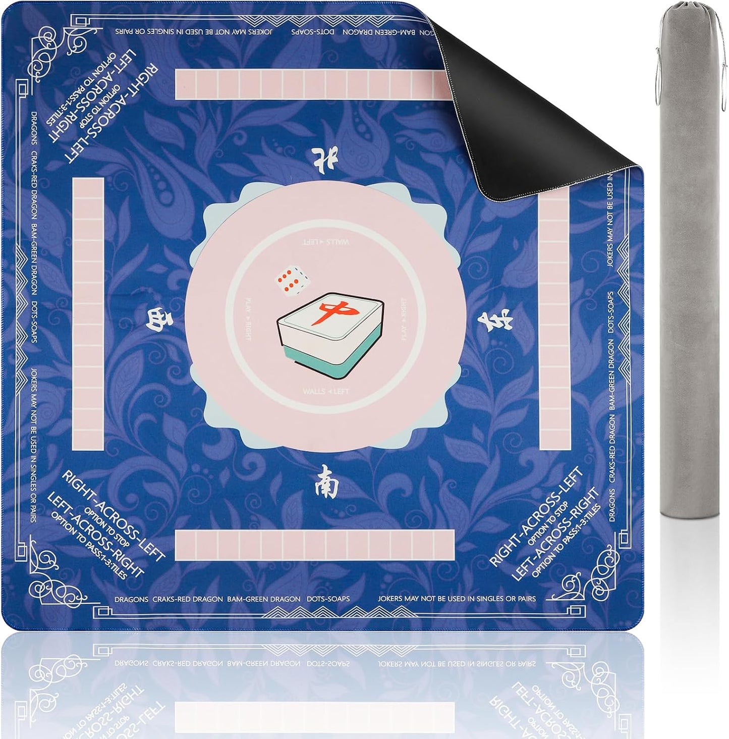 Mahjong Mat 32.4x32.4 Inch - Non-Slip Durable Gaming Surface