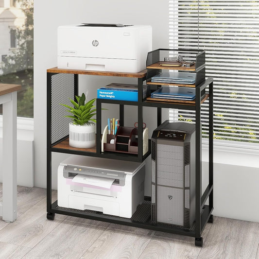 Natwind Mobile Printer Stand - Organize Office Essentials!