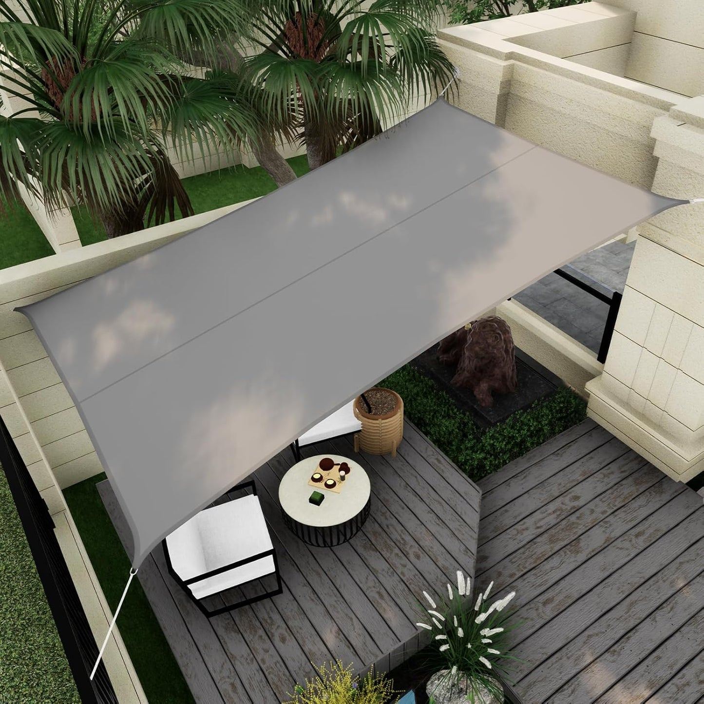 Sun Shade Sail Canopy 20ft x 20ft Rectangle for Outdoor Spaces