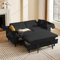 66in Pullout Couch Sleeper Sofa with Hidden Side Table - Space-Saving
