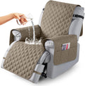 Waterproof Recliner Covers 1 Seater 22 in Taupe - Durable, Reversible