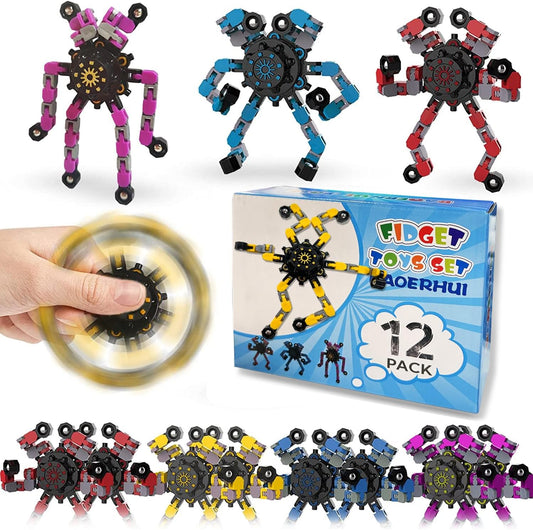 Deformable Chain Robot Spinners: Stress Relief Fun!