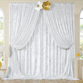 Silky White Velvet Party Backdrop Set - Wrinkle-Free Luxury!