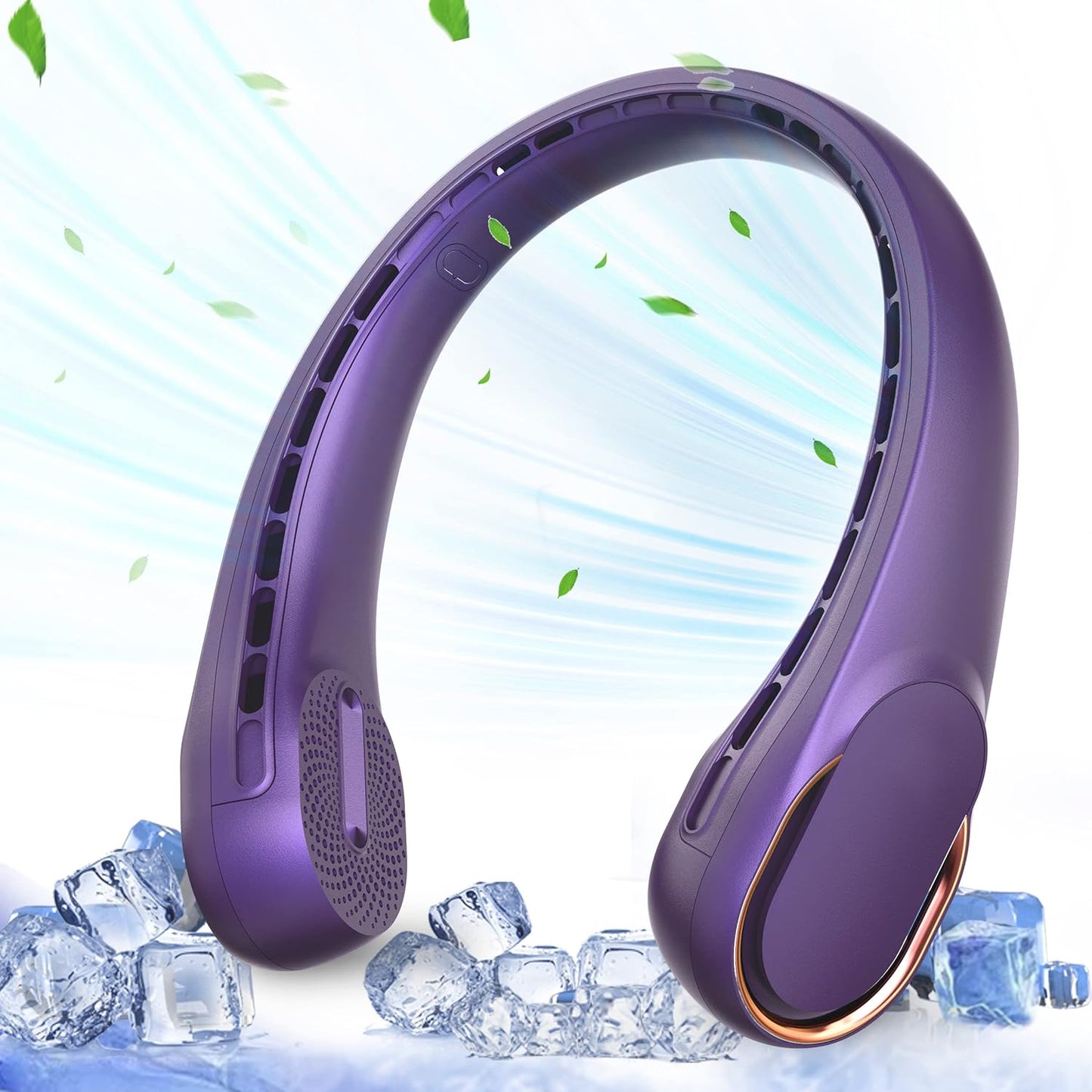 Portable Neck Fan - 4000 mAh Rechargeable Hands-Free Bladeless Fan