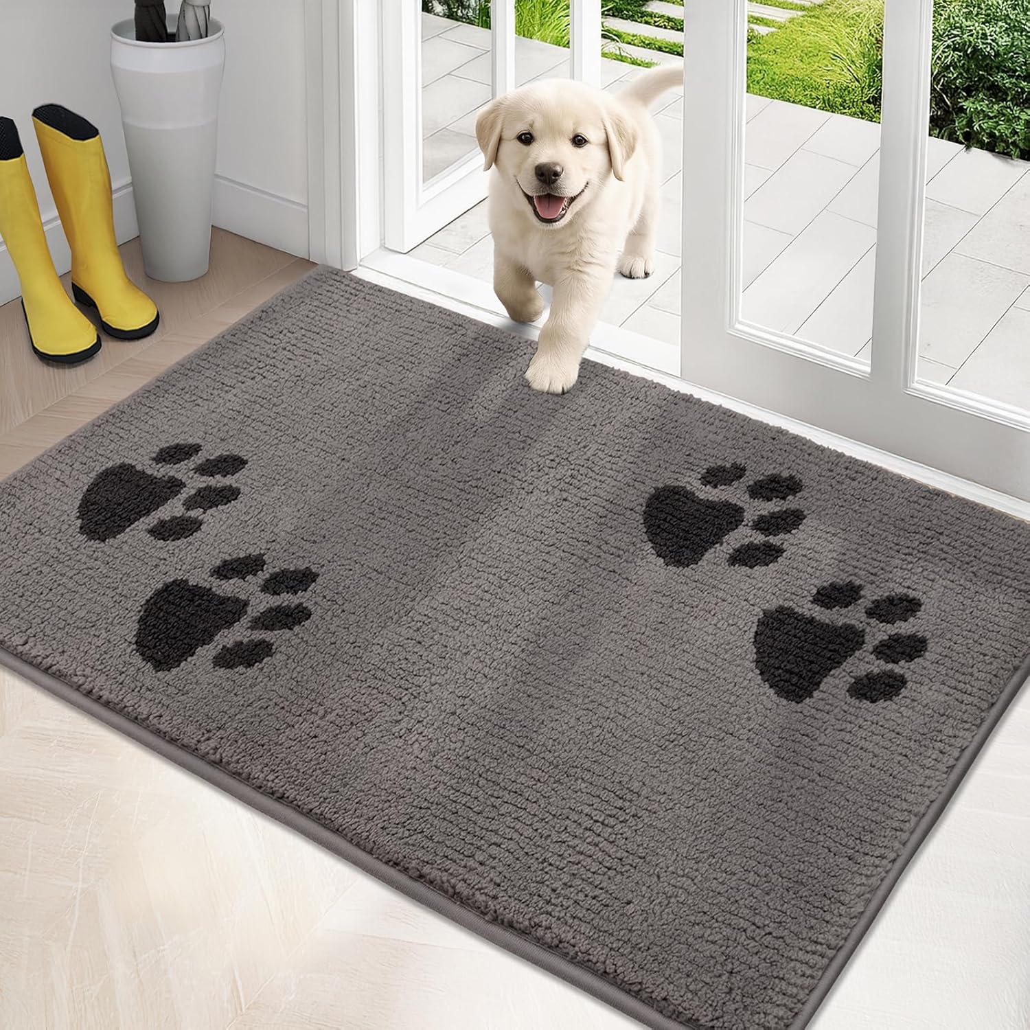 PURRUGS Dirt Trapping Door Mat 32in x 47in for Muddy Shoes