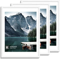 18x24 Frame Set of 3 - Display 16x20 Photo with Mat or 18x24 Poster