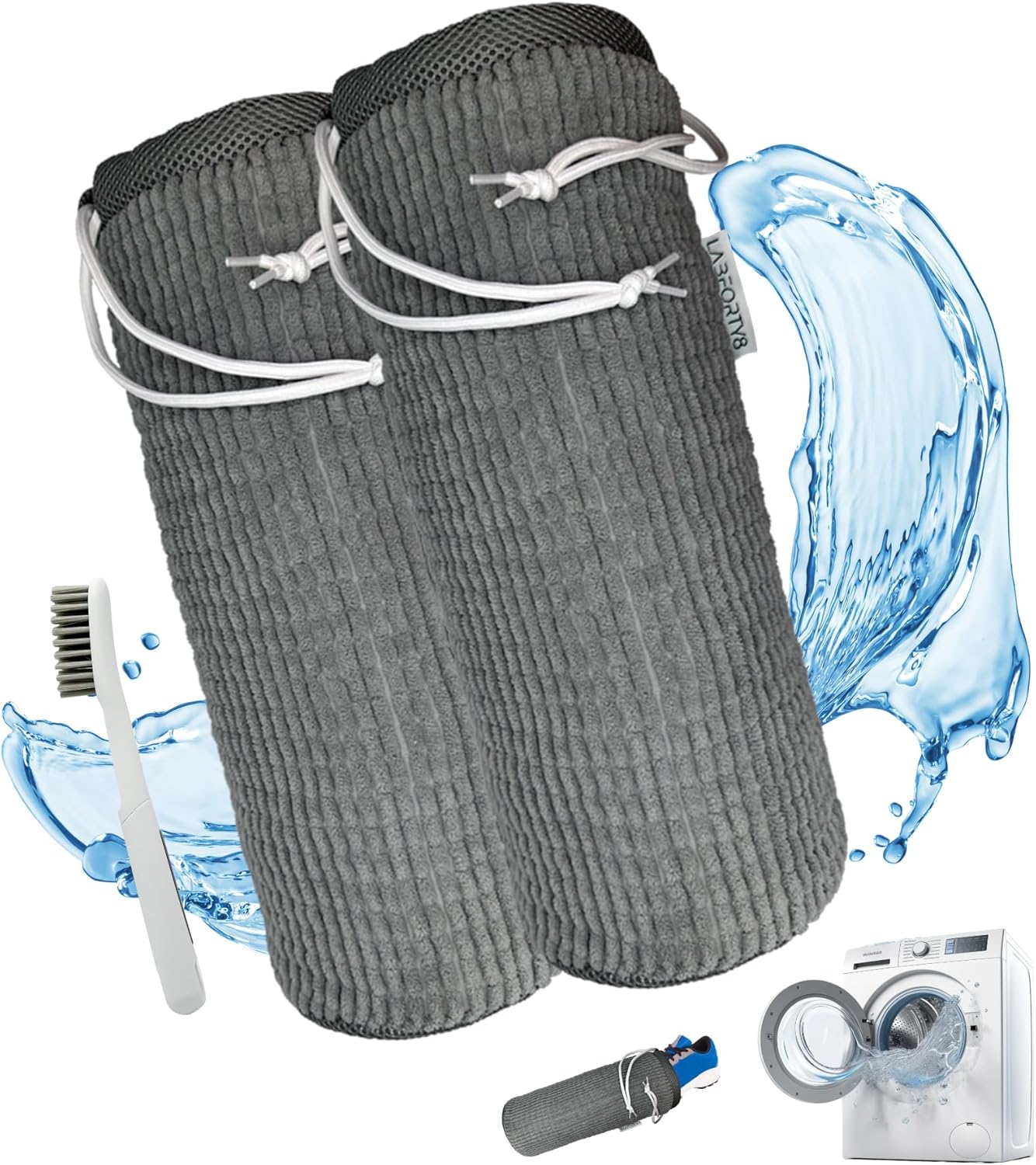 360 Shoe Cleaning: Reusable Bag & Brush Set