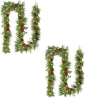 9FT Cedar Garland 2PCS Realistic Pine Faux Greenery - Easy DIY Decor