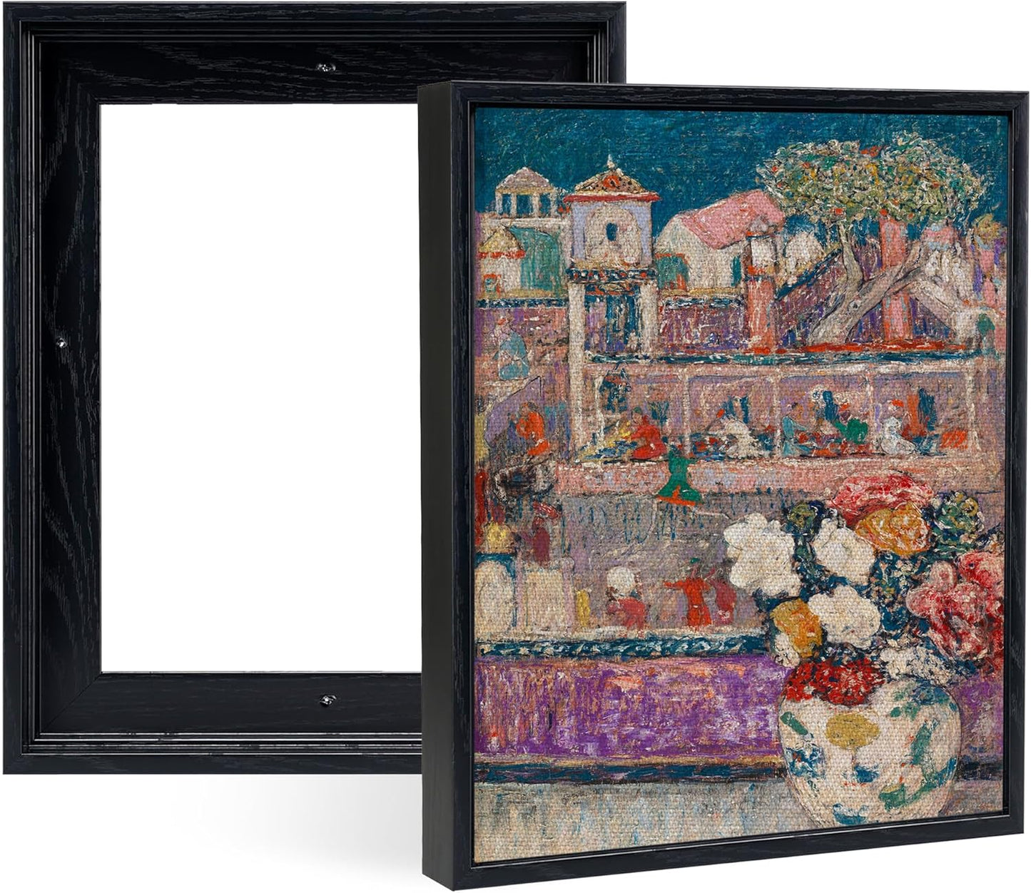 YIVIVEN Canvas Floater Frame for 12x16 Prints - Black