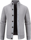 Mylldey Mens Sweater Cardigan Knitted Long Sleeve - Warm Chenille