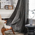 Boho Semi-Blackout Curtains for Living Room and Bedroom Decor