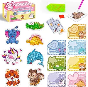 Yeiukael Valentines Day Gifts for Kids with 5D Painting Kits