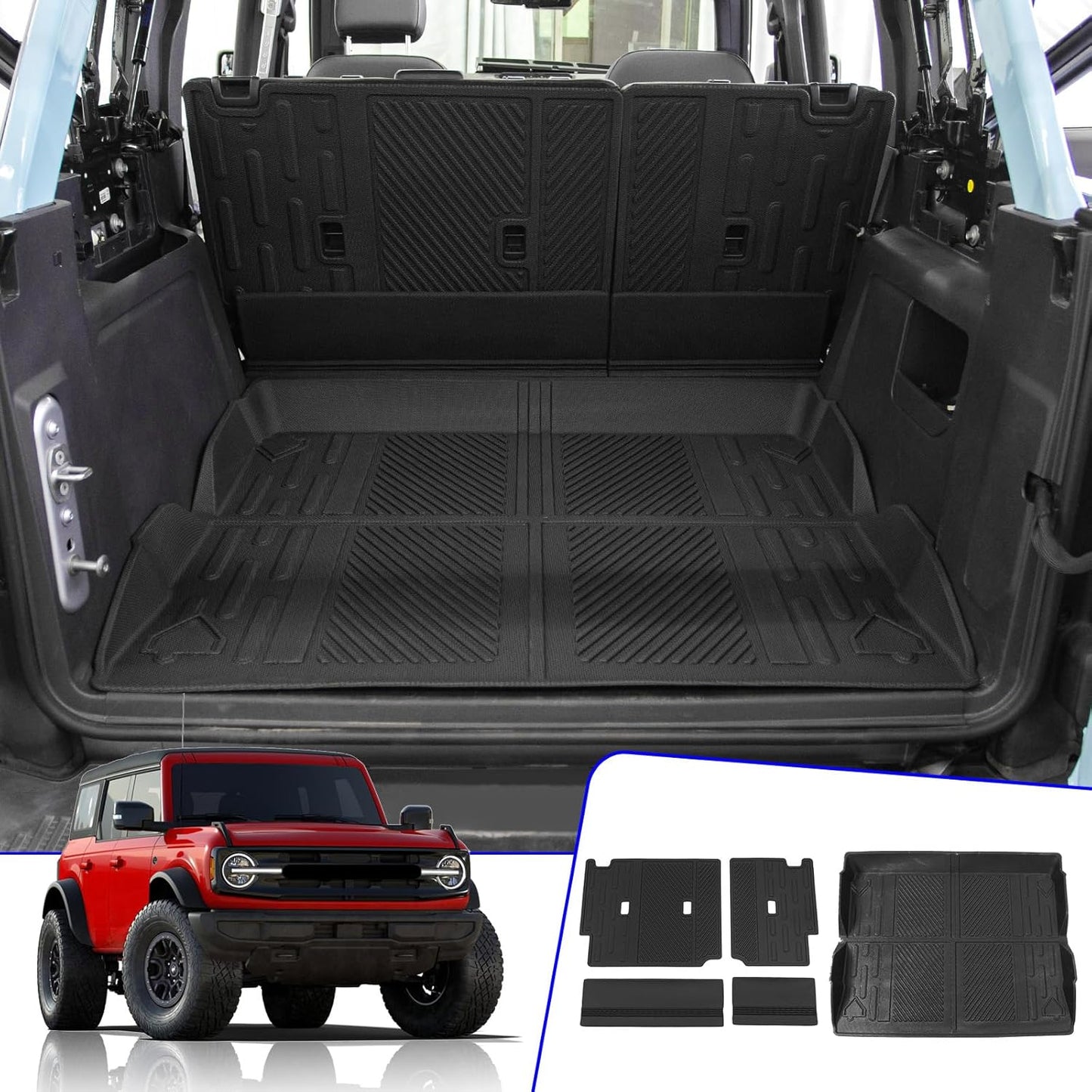 Rongtaod Cargo Mat for 2021-2025 Ford Bronco 4 Door Models