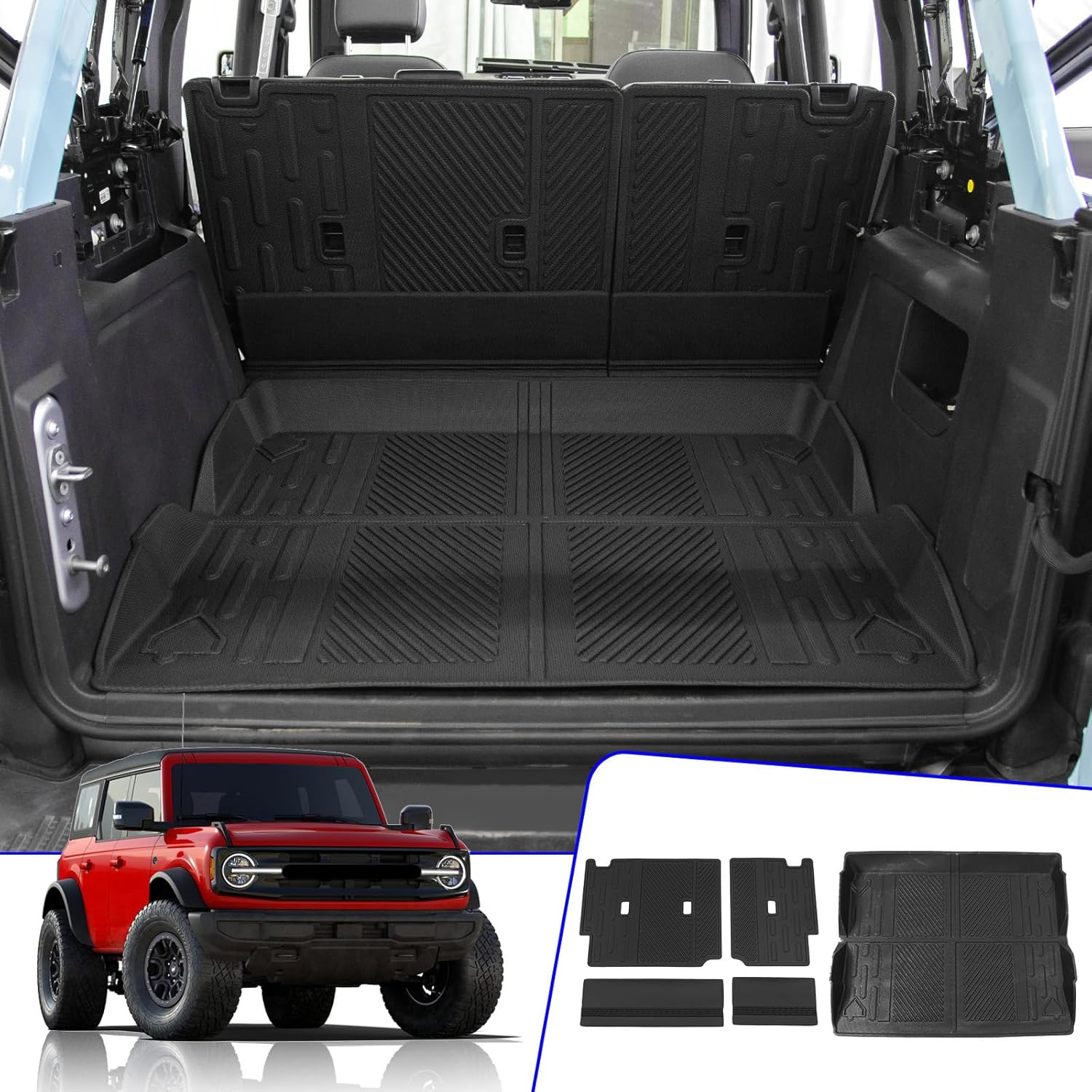 Rongtaod Cargo Mat for 2021-2025 Ford Bronco 4 Door Models