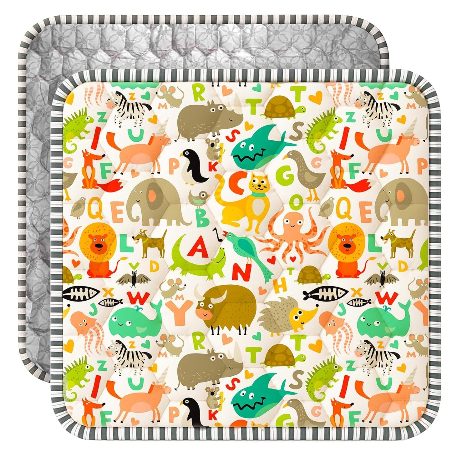 Baby Play Mat for Floor 50x50 - Soft Foam Non-Slip Mat