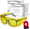 Diamont Vented Over Glasses Safety Glasses Amber - 24 Pairs Bulk