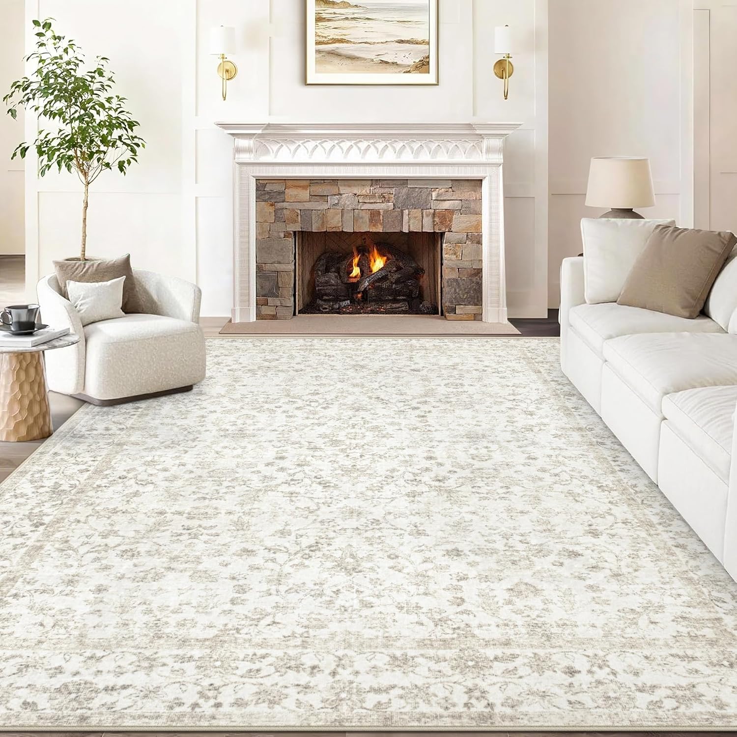 Area Rugs 9x12 Living Room Rug for Vintage Boho Style