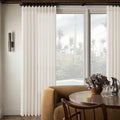 Natural Pinch Pleated Curtains 132 Inch Length for Living Room