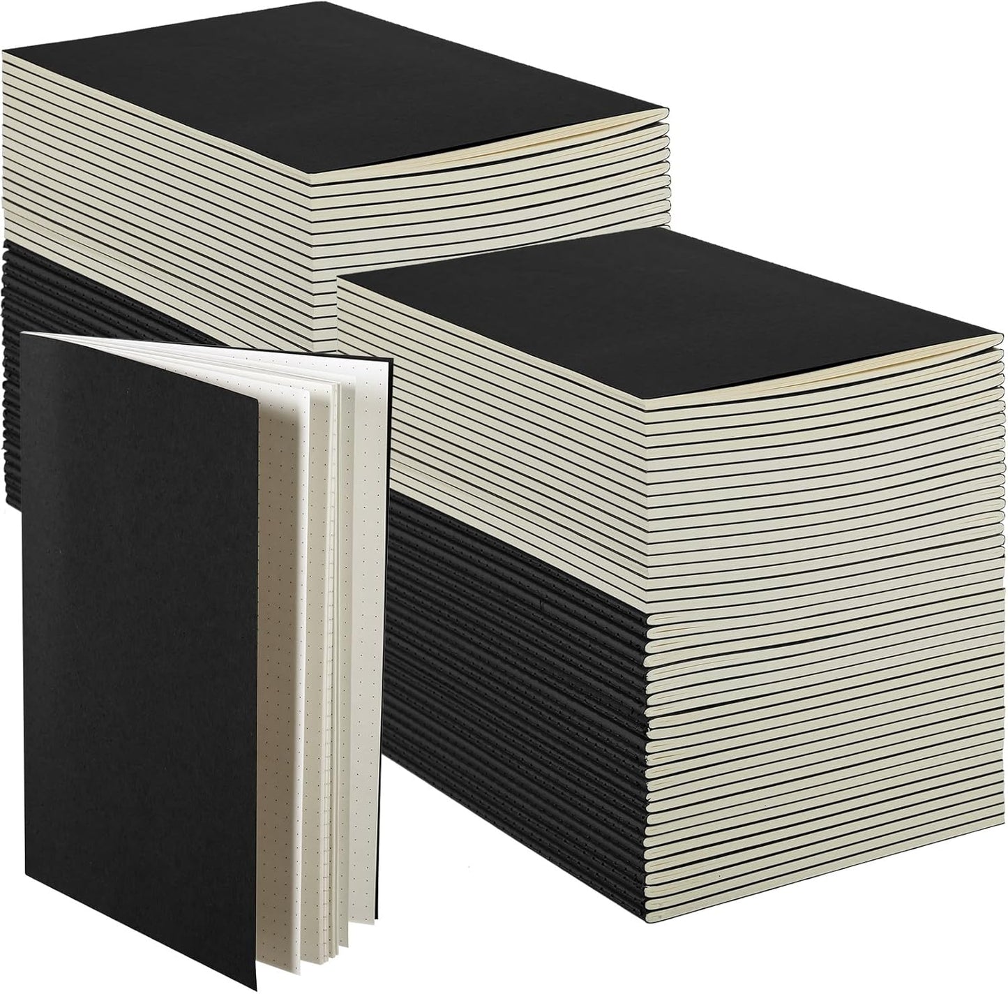 100 Pcs Kraft Notebook Journals for Writing and Sketching