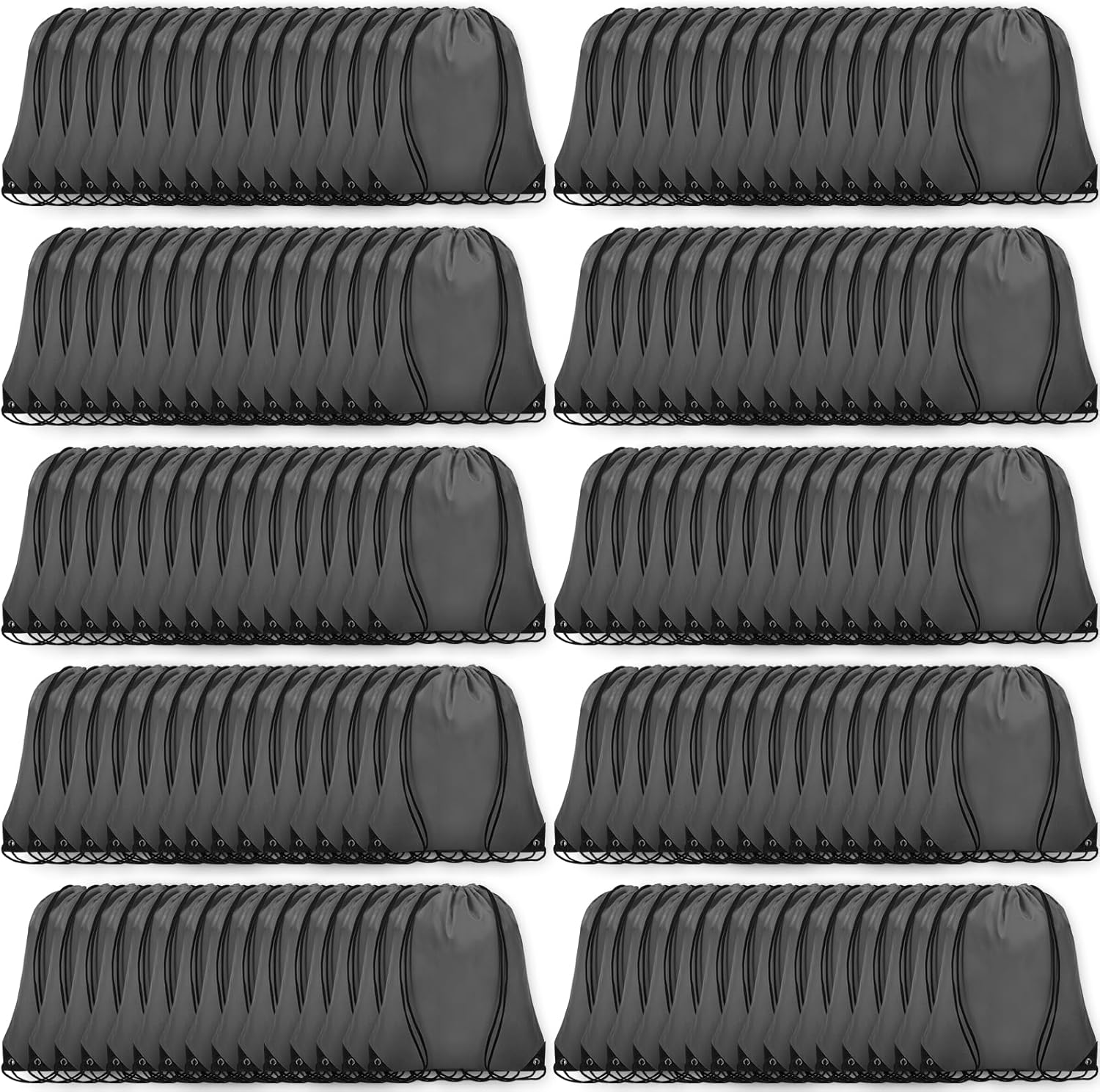 150Pcs Drawstring Backpack Bulk Cinch Sackpack for Gym Trips